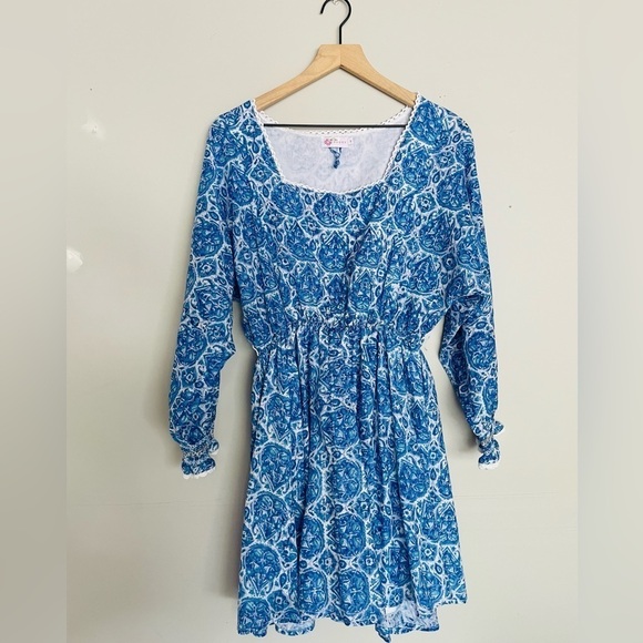 Buggy Assisi Dress in Nettie Greek Blue - Picture 3 of 15